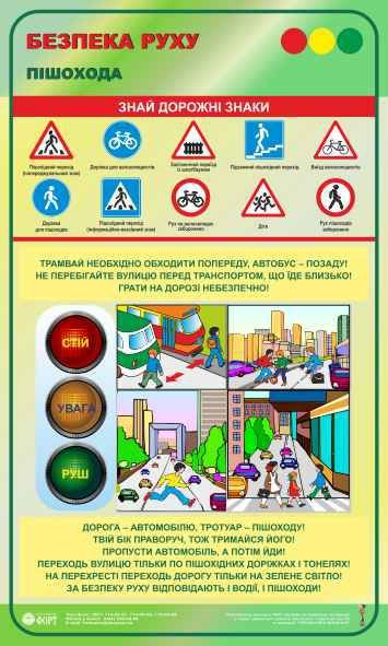 Безпека руху пішохода. 0,6х1,0