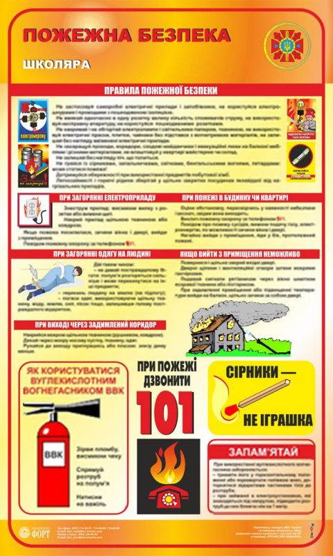 Пожежна безпека школяра. 0,6х1,0