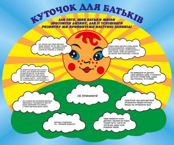 Куточок для батьків. 0,6х0,5