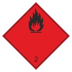 Знак небезпеки №2.3. Легкозаймисті гази (небезпека класу b=2).