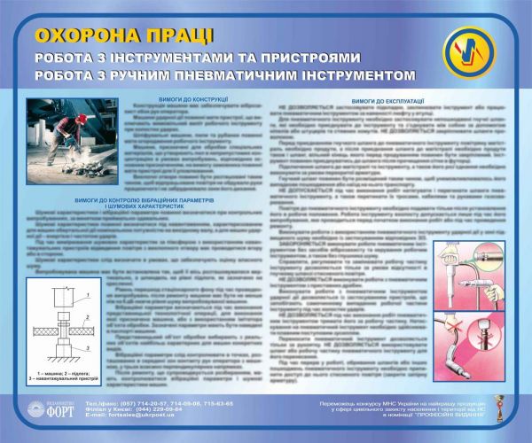 Робота ручним пневматичним інструментом. Робота з інструментами та пристроями. 0,6х0,5