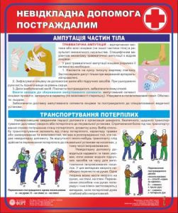 Ампутація частин тіла. Транспортування потерпілих. Домедична допомога постраждалим. 0,5х0,6