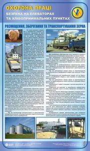 Розміщення, зберігання та транспортування зерна. Безпека на елеваторах та хлібоприймальних пунктах. 0,6х1,0